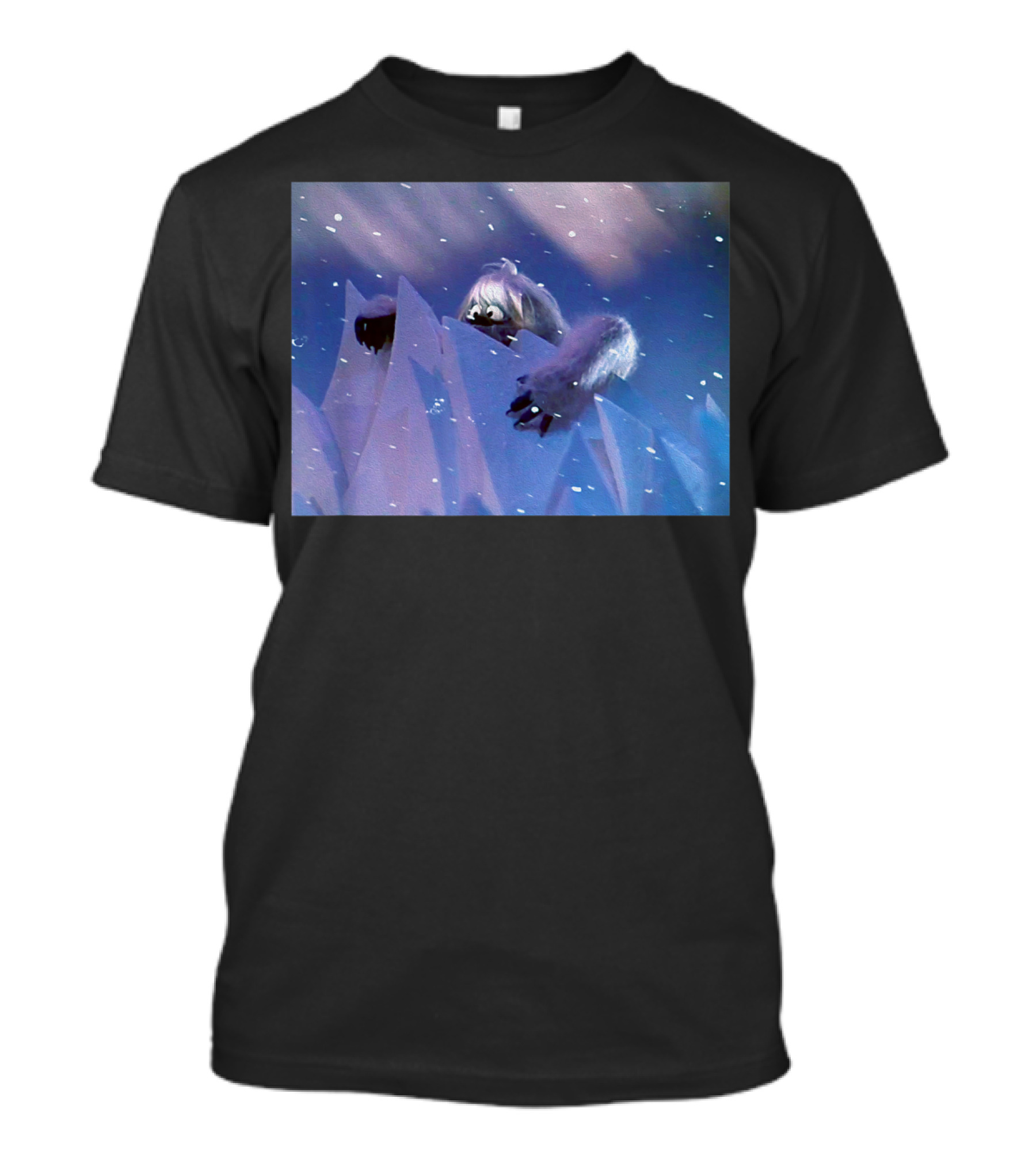 Classic Christmas Special Abominable Snowman Winter Scene Rugged Snowy Mountains T-Shirt