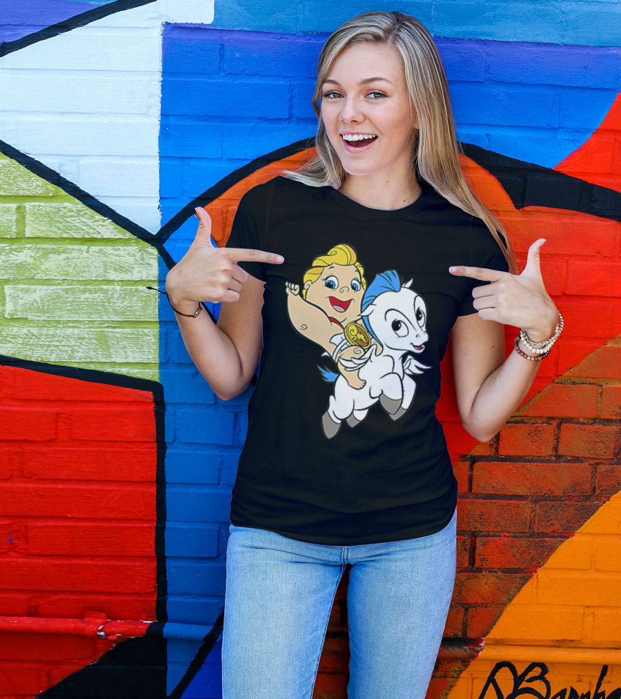 Disney Baby Hercules Riding Pegasus Iconic Image T-Shirt