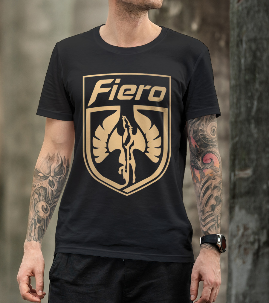 Fiero Emblem Golden Winged Creature Shield T-Shirt