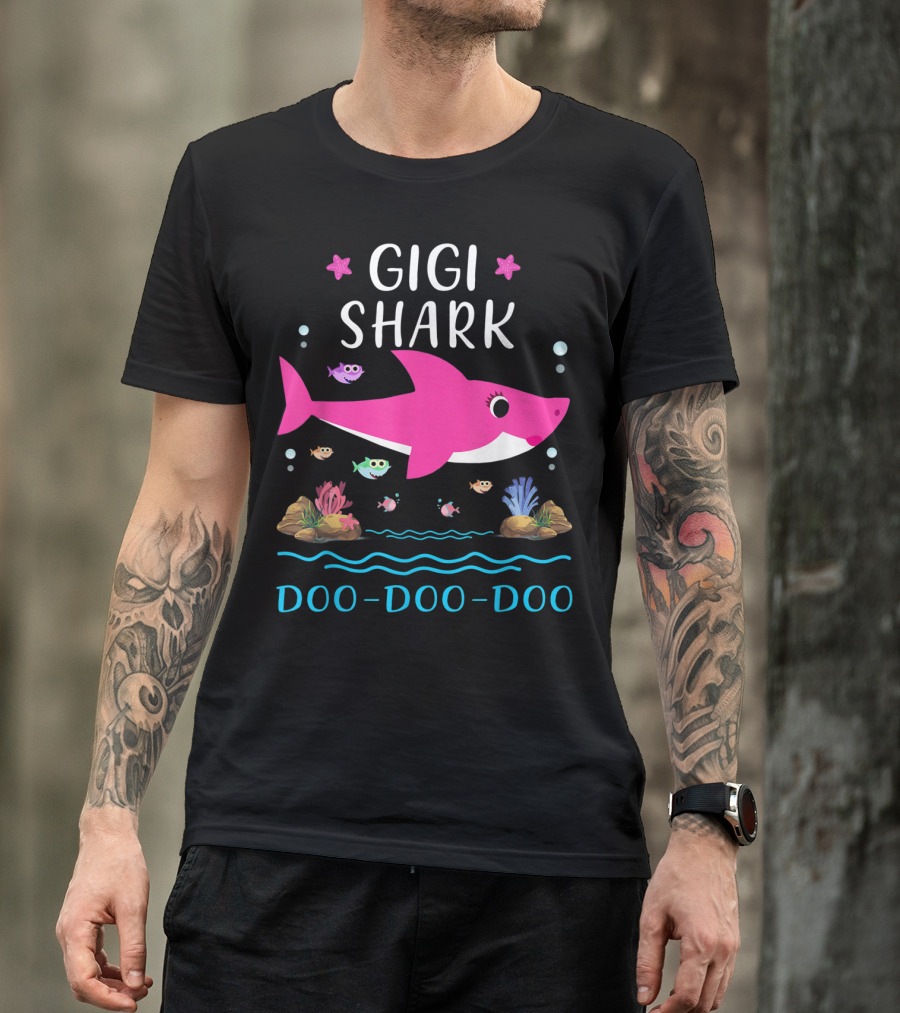 Gigi Shark Doo Doo Doo Family Matching Shark T-Shirt