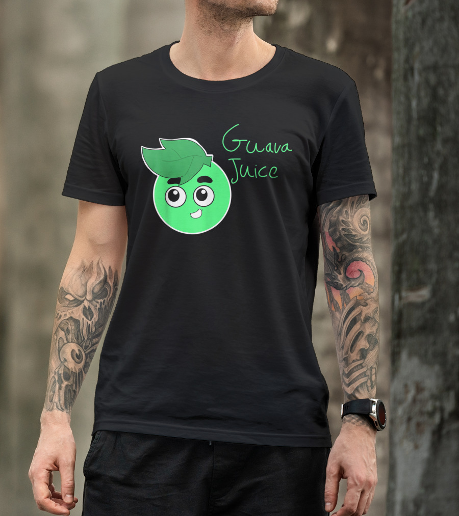 Guava Juice Green Cute Cartoon Face Youth T-Shirt