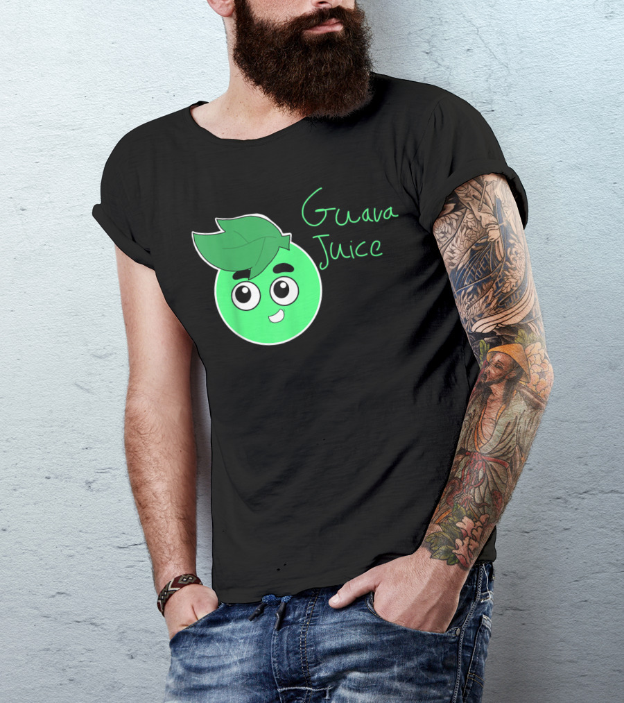 Guava Juice Green Cute Cartoon Face Youth T-Shirt