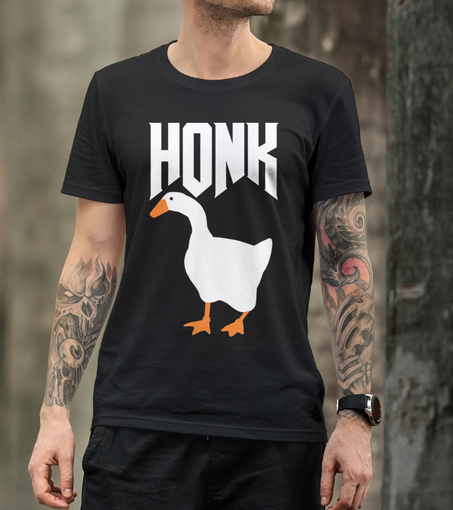 Honk Goose Funny Video Gamer Untitled Goose Game T-Shirt