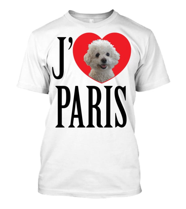 J'aime Paris Bichon Frise Heart T-Shirt