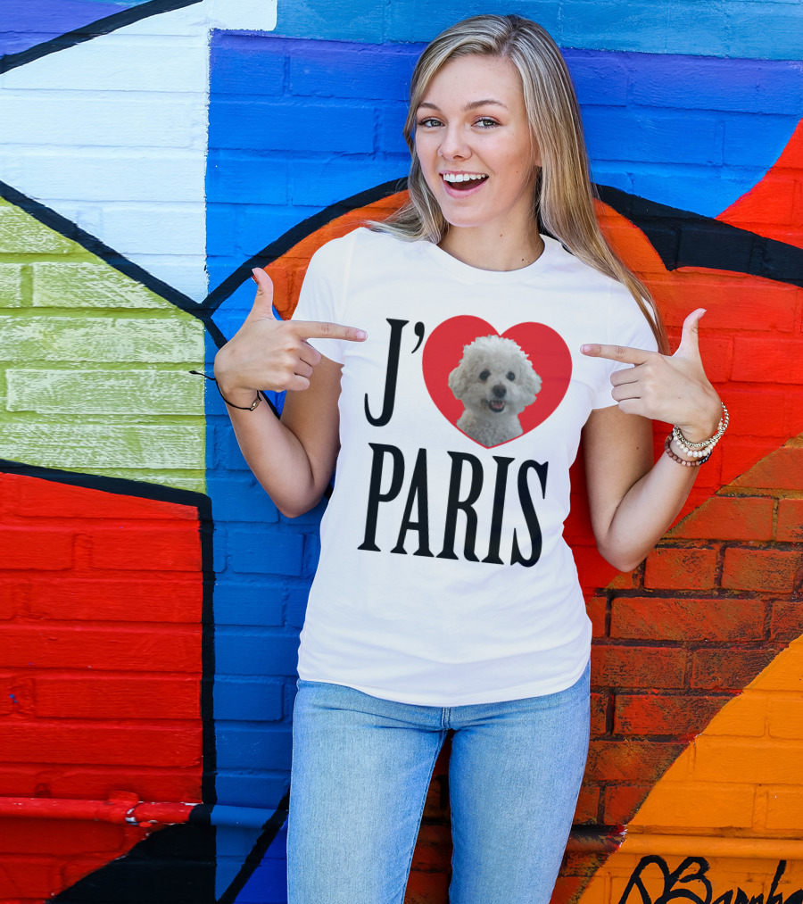 J'aime Paris Bichon Frise Heart T-Shirt