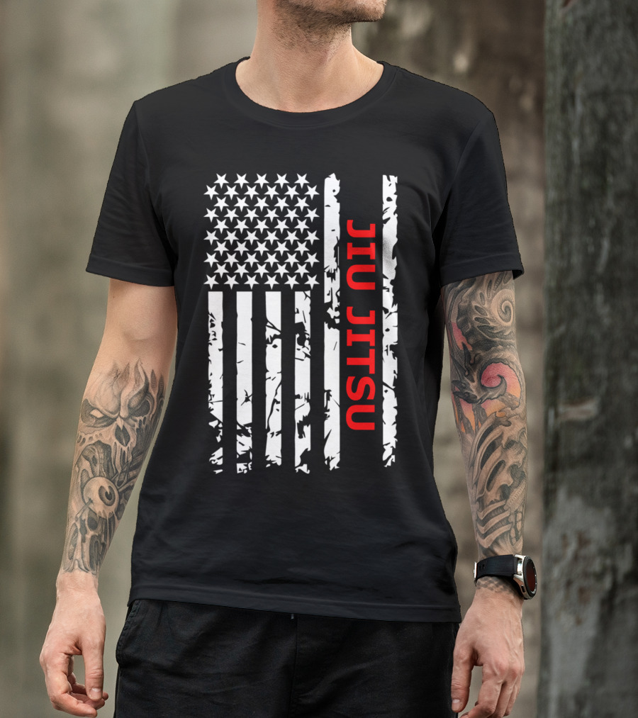 Jiu Jitsu American Flag T-Shirt