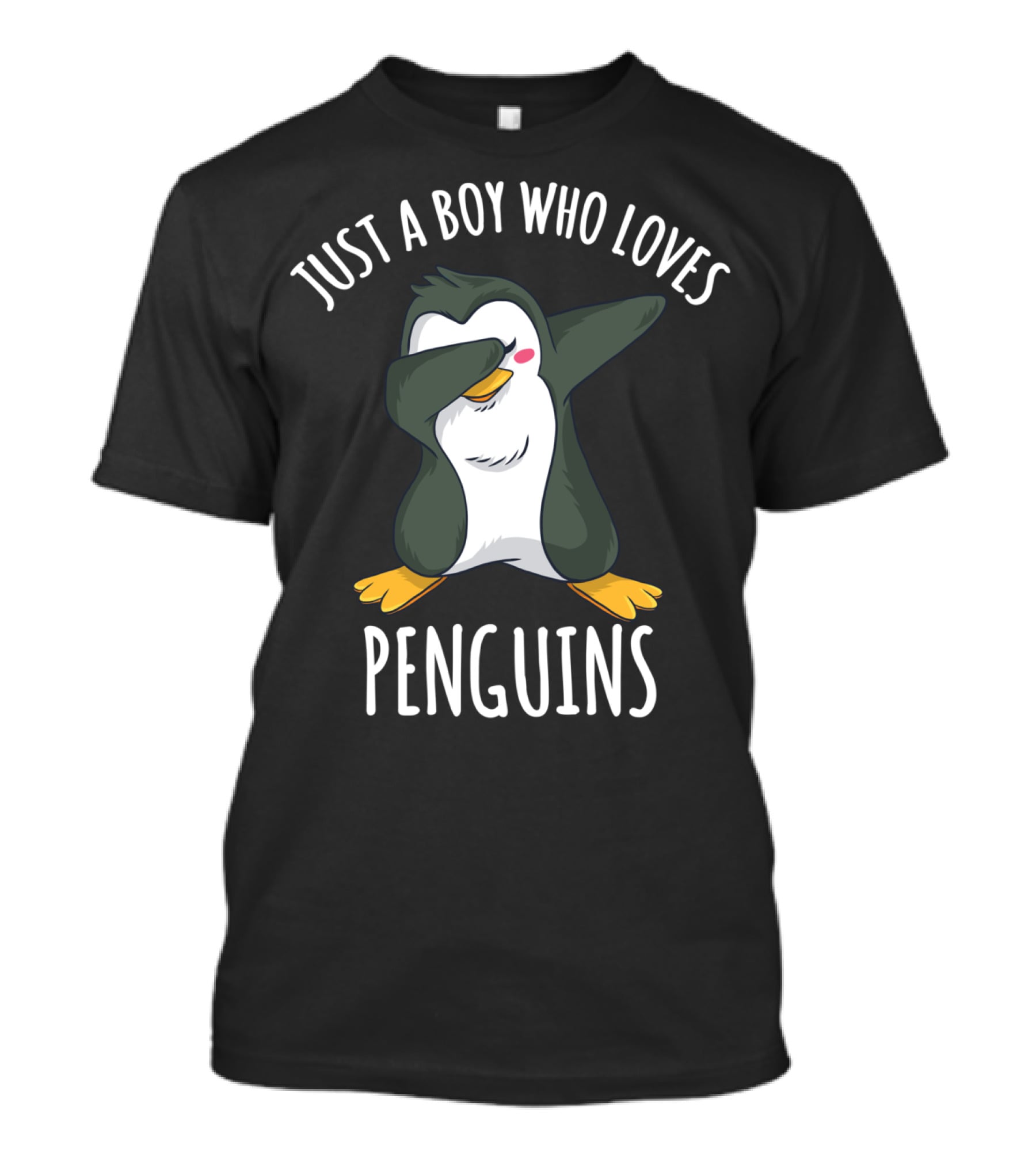Just A Boy Who Loves Penguins Cute Penguin Dab Gesture T-Shirt