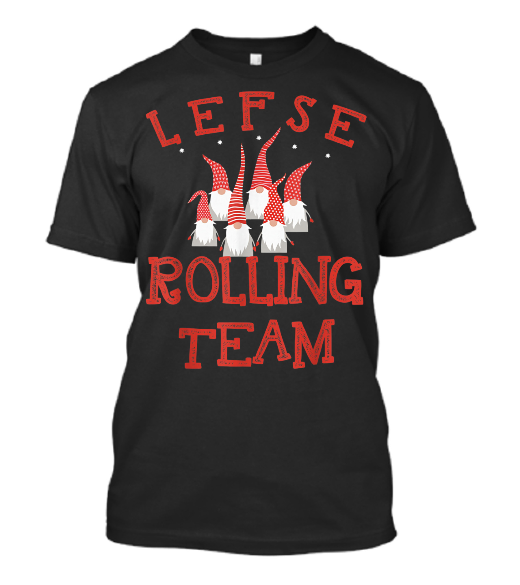 Lefse Rolling Team Norway Gnome Family T-Shirt
