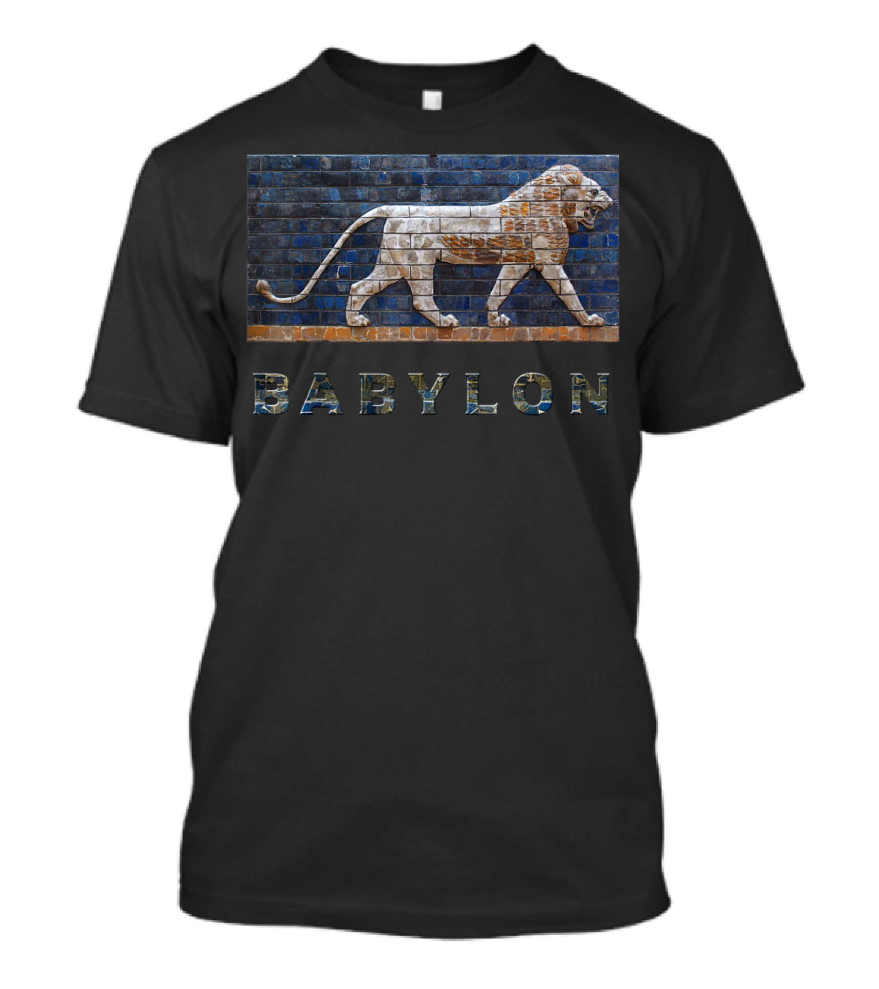 Babylon Lion Stone Mosaic Ancient T-Shirt