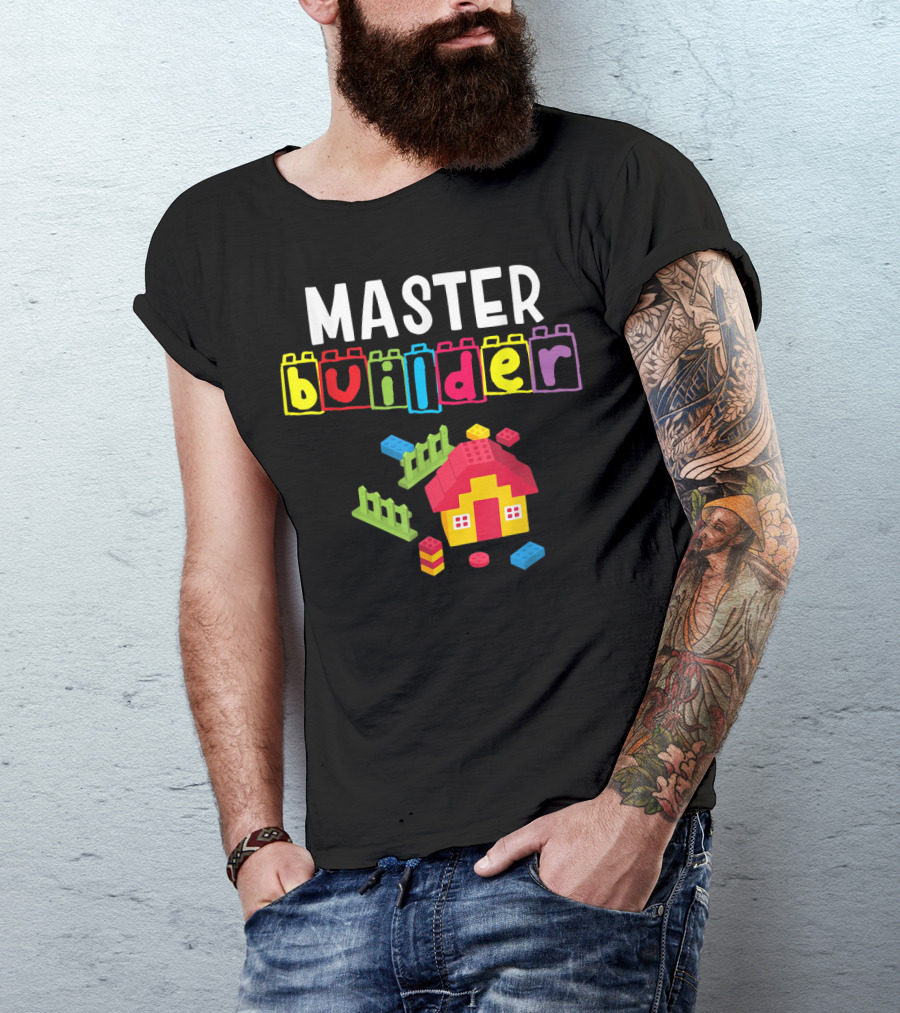 Master Builder Building Blocks House Creation T-Shirt