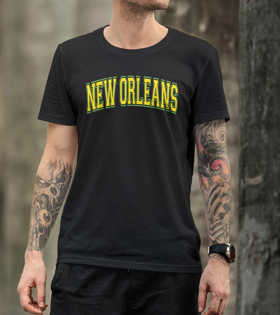 New Orleans Varsity Arch Mardi Gras Colors T-Shirt