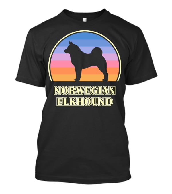 Norwegian Elkhound Vintage Sunset T-Shirt