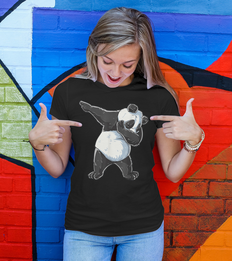 Panda Costume Dabbing Panda Dabbing Dance Pose T-Shirt