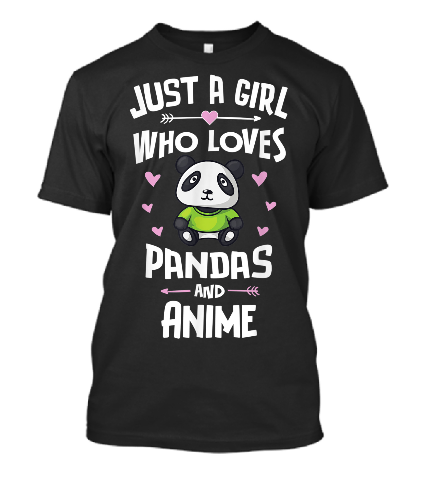 Just A Girl Who Loves Pandas And Anime T-Shirt