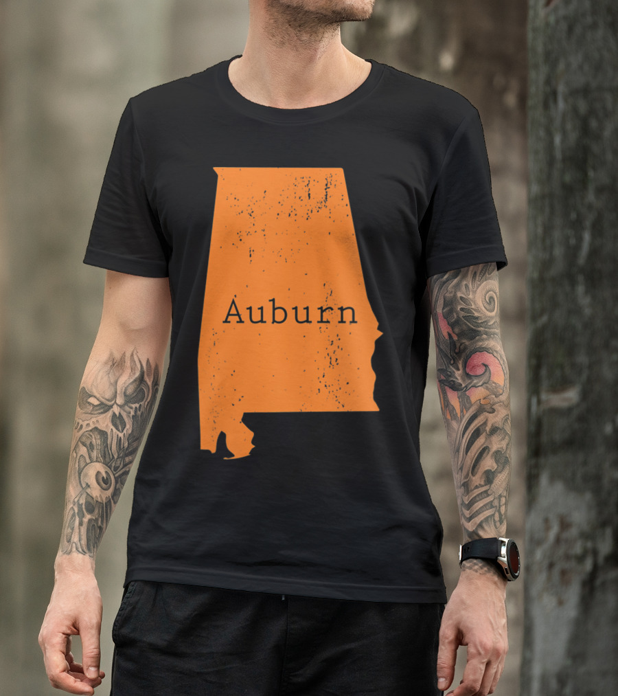 Auburn Alabama Vintage Map T-Shirt