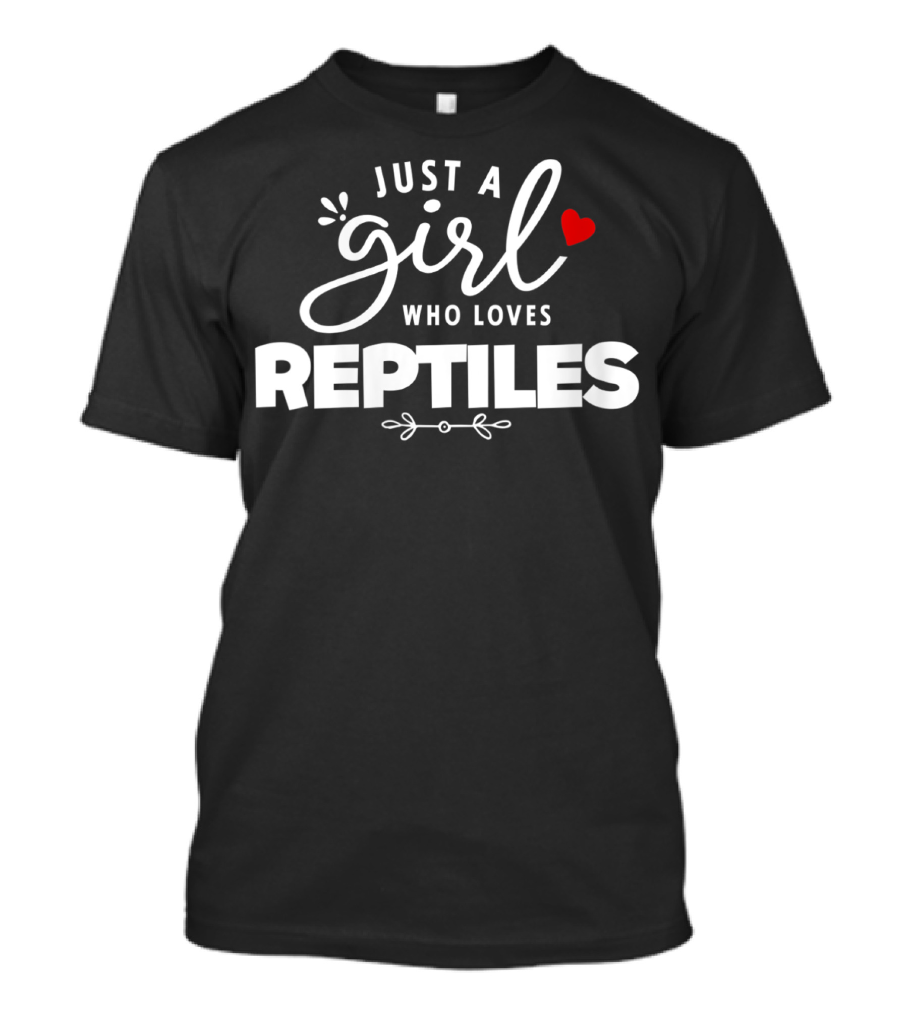 Just A Girl Who Loves Reptiles With Heart T-Shirt