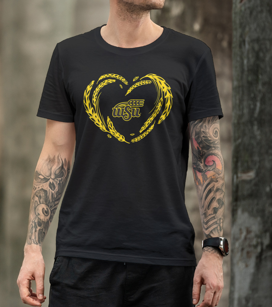 Wichita State Shockers WSU Wheat Heart T-Shirt