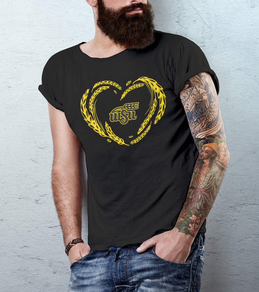 Wichita State Shockers WSU Wheat Heart T-Shirt