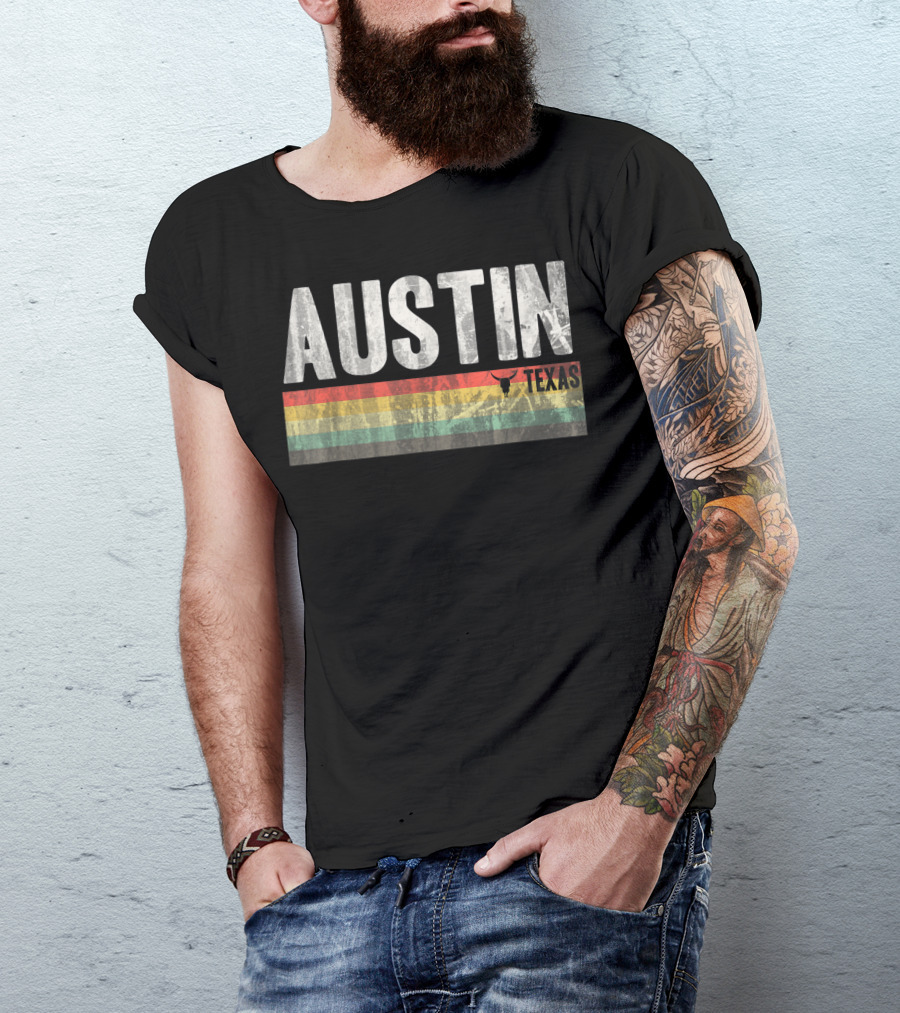 Austin Texas Retro Longhorn Pride T-Shirt