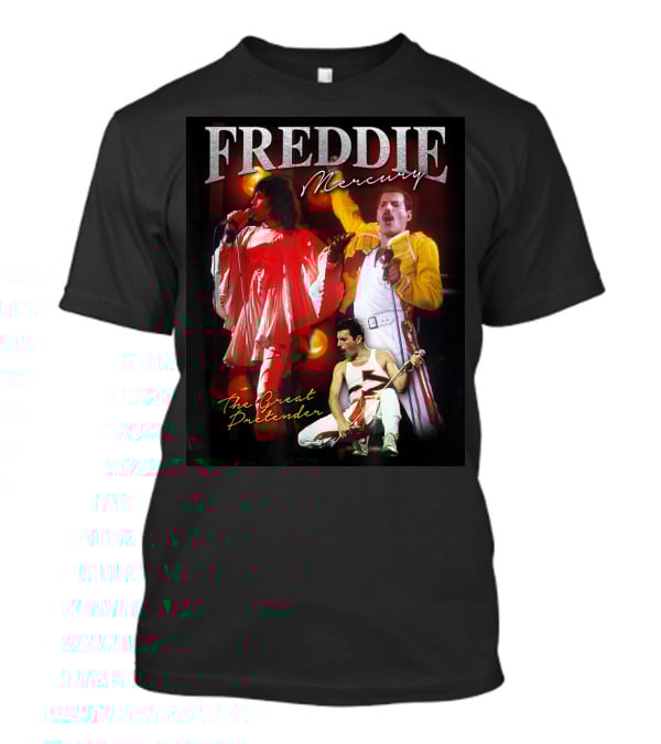 Freddie Mercury The Great Pretender Concert Image Montage T-Shirt