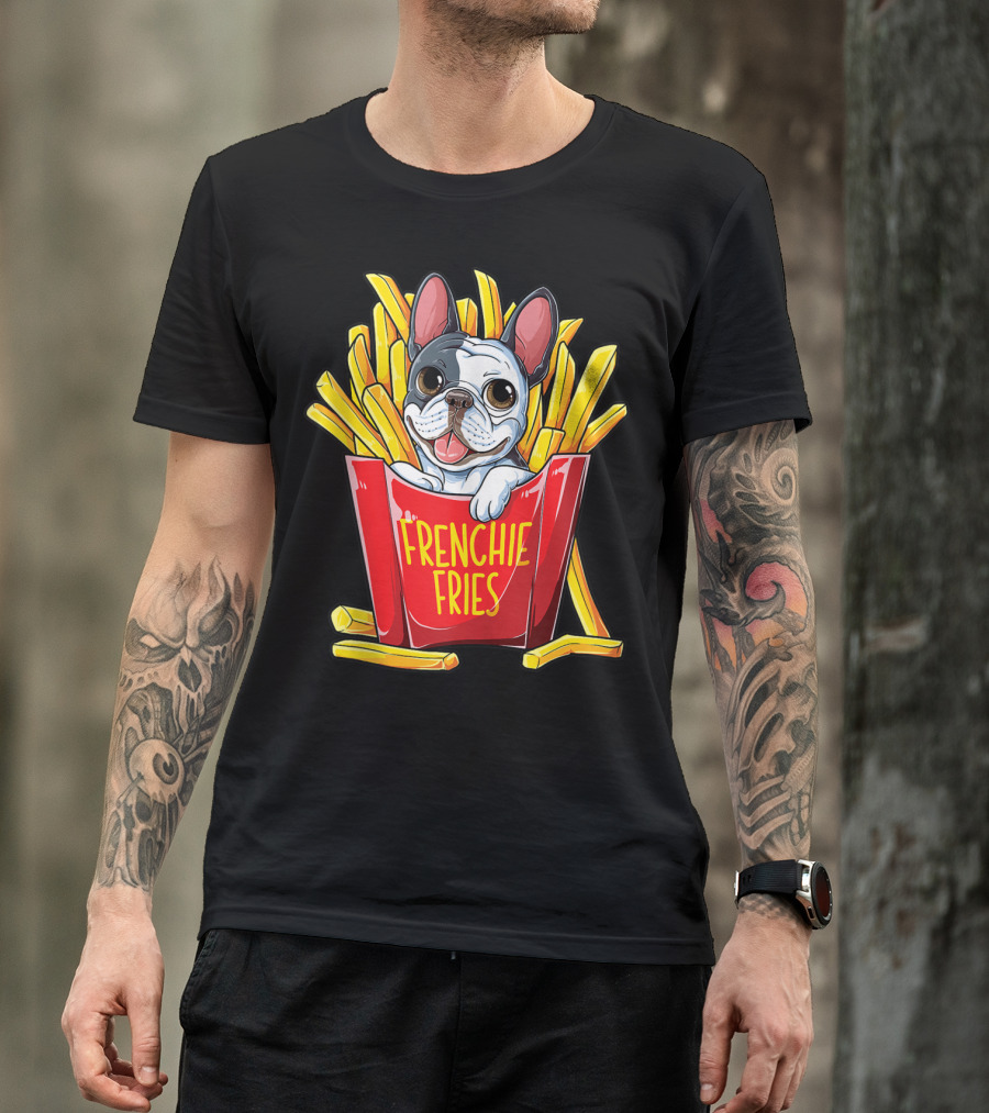 Frenchie Fries French Bulldog In Fry Box T-Shirt