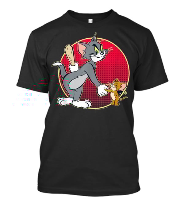 Tom And Jerry Classic Cartoon Characters Playful Moment T-Shirt