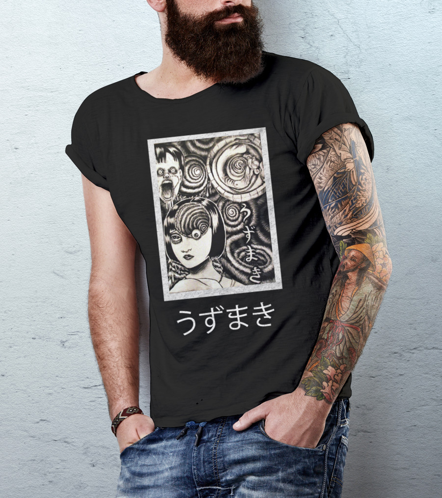 Uzumaki Japanese Horror Manga Art  Spirals T-Shirt