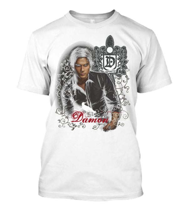 Damon The Vampire Diaries Text T-Shirt