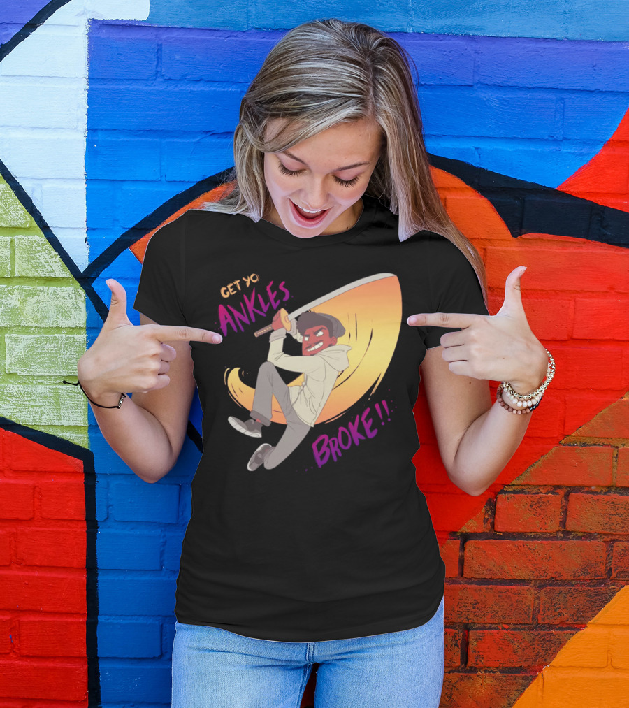 Get Yo Ankles Broke Animated Sword Action Scene T-Shirt