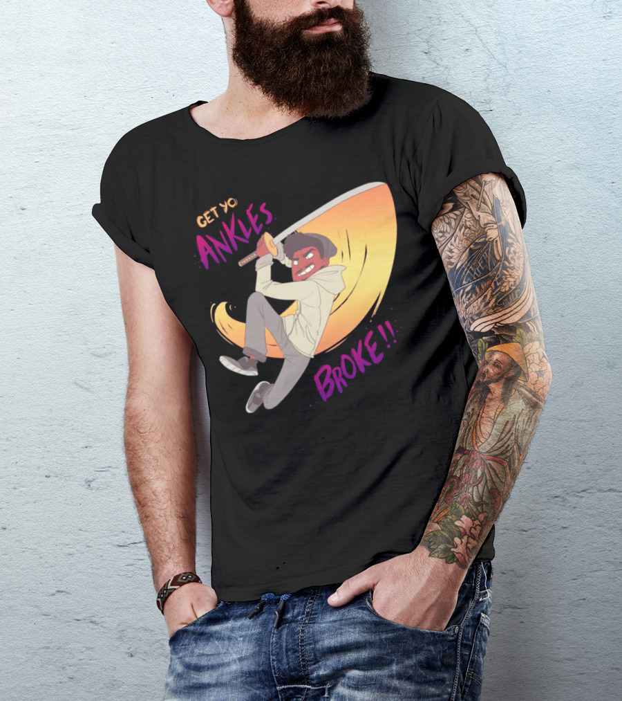 Get Yo Ankles Broke Animated Sword Action Scene T-Shirt