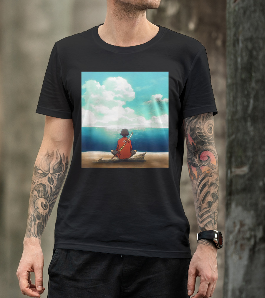 Samurai Champloo Reflective Ocean Scene T-Shirt