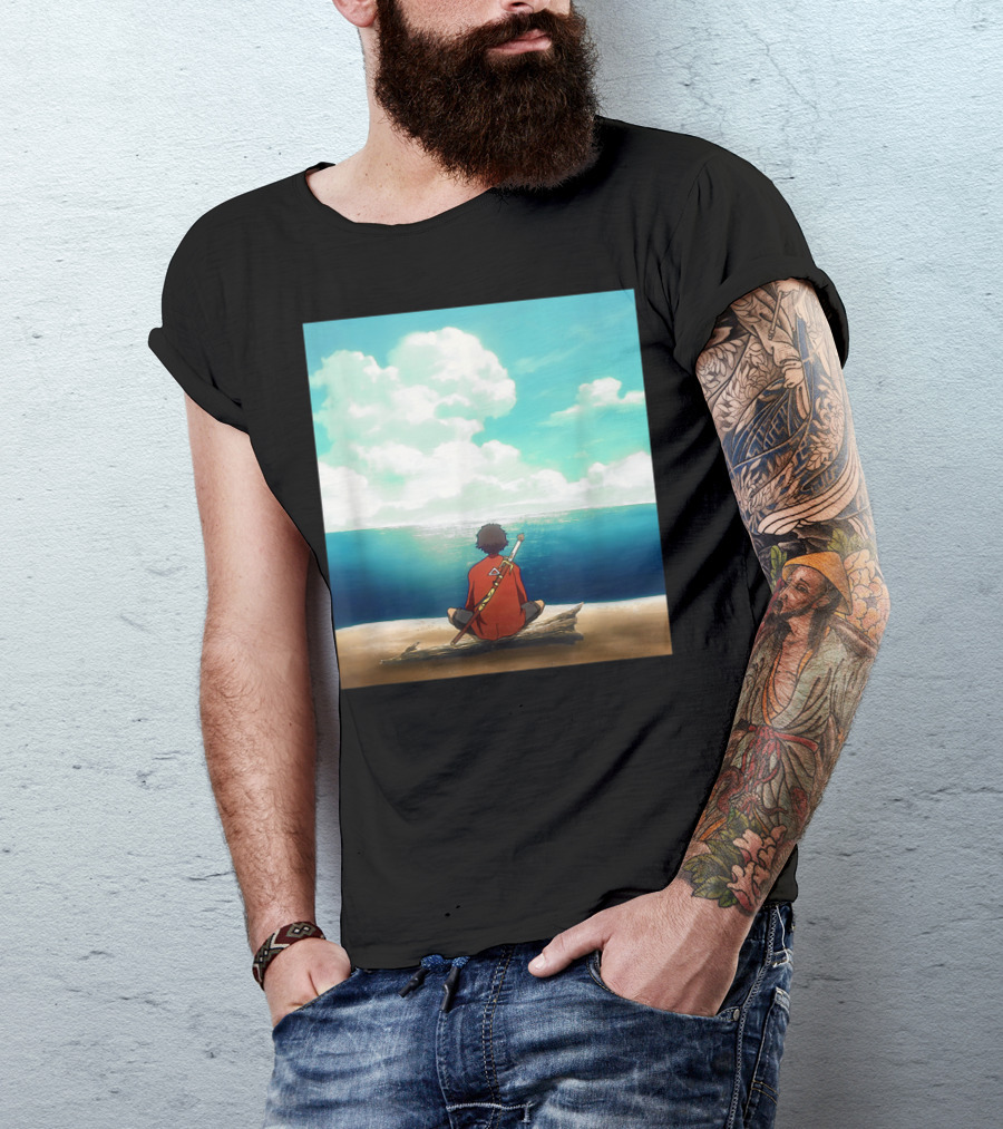 Samurai Champloo Reflective Ocean Scene T-Shirt