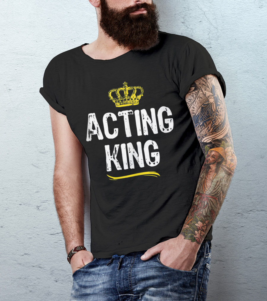 Acting King Funny Cool Accountant Crown T-Shirt