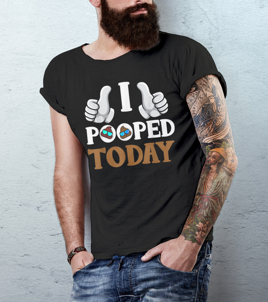 I Pooped Today Thumbs Up Poop Emoji Sunglasses T-Shirt