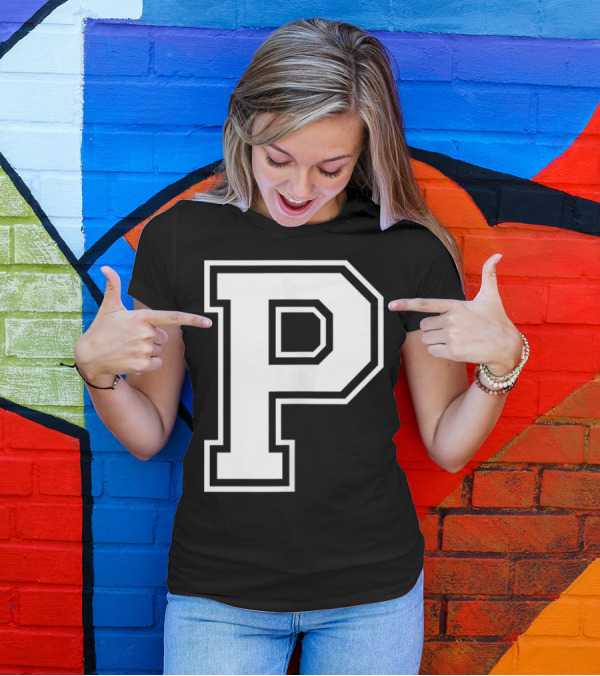 Old School Letter Name Initial P Classic T-Shirt