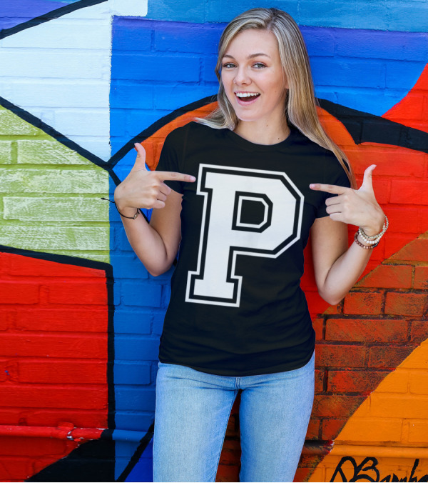 Old School Letter Name Initial P Classic T-Shirt