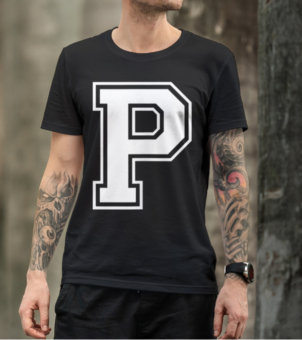 Old School Letter Name Initial P Classic T-Shirt