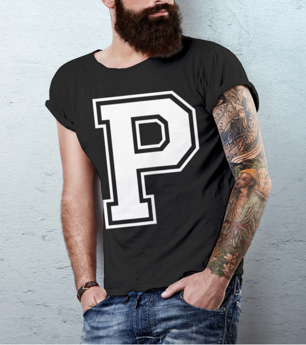 Old School Letter Name Initial P Classic T-Shirt