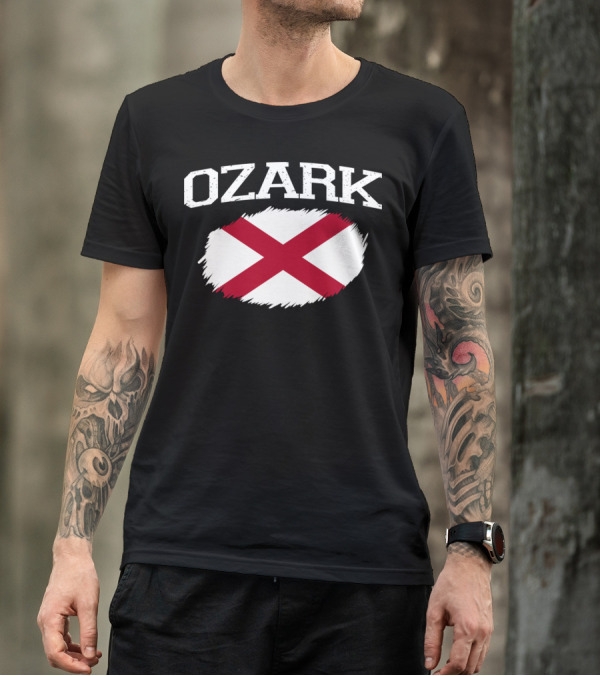 Ozark Alabama Flag Vintage USA Sports T-Shirt