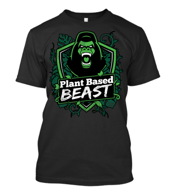 Plant Based Beast Fitness Gorilla Bodybuilding Jungle Strength T-Shirt
