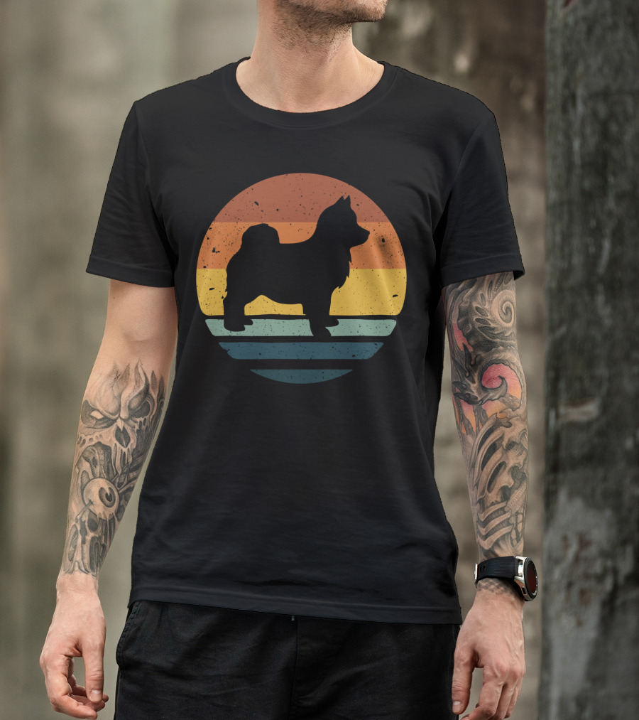 Pomsky Vintage Dog Sunset T-Shirt