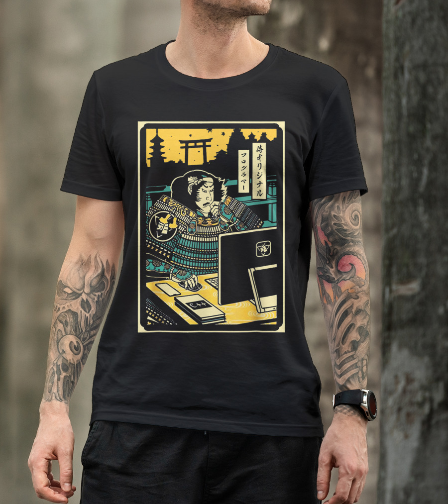 Original Samurai Warrior Programmer Computer T-Shirt