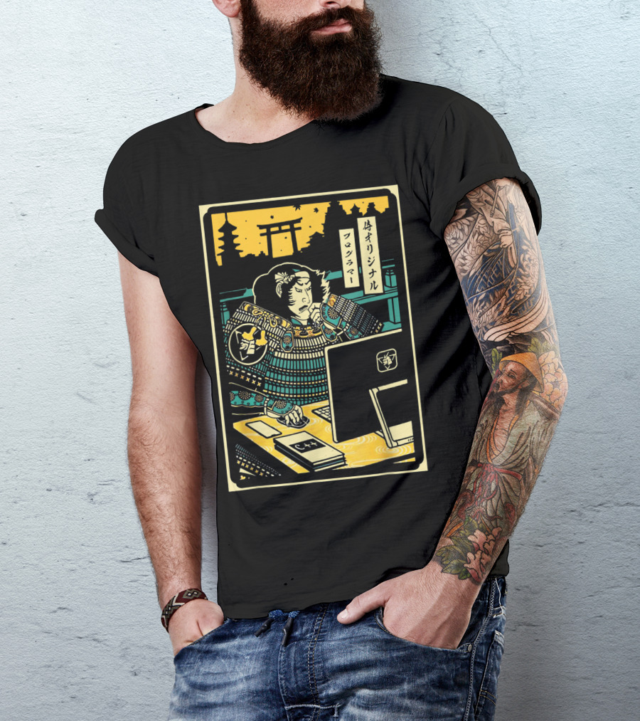 Original Samurai Warrior Programmer Computer T-Shirt