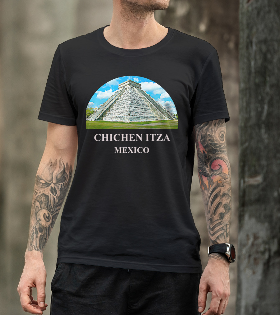 Chichen Itza Pyramid Mexico Iconic Kukulkan Structure T-Shirt