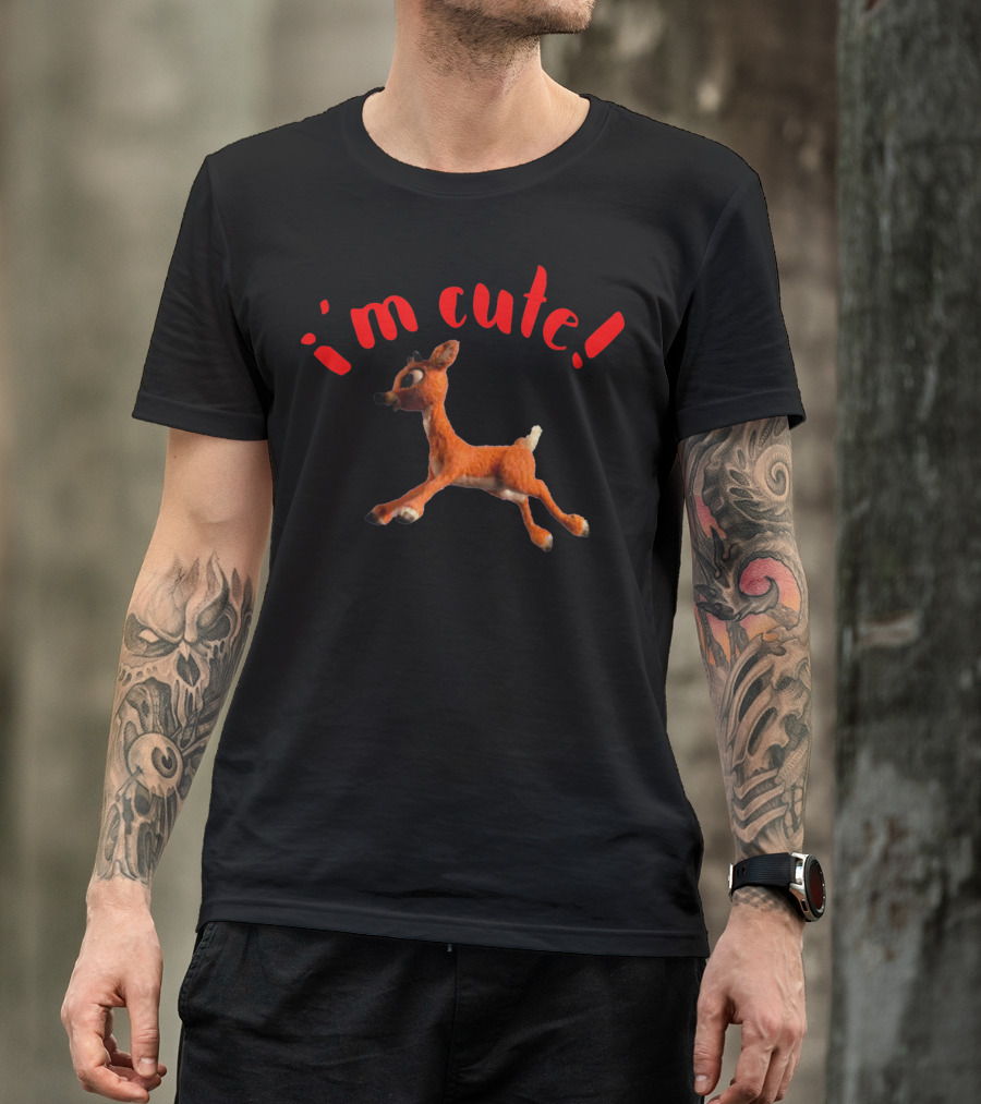 I'm Cute Retro Christmas Special Vintage Reindeer T-Shirt