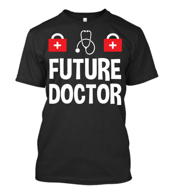 Future Doctor Kids Medical Doctor Stethoscope Red Cross T-Shirt