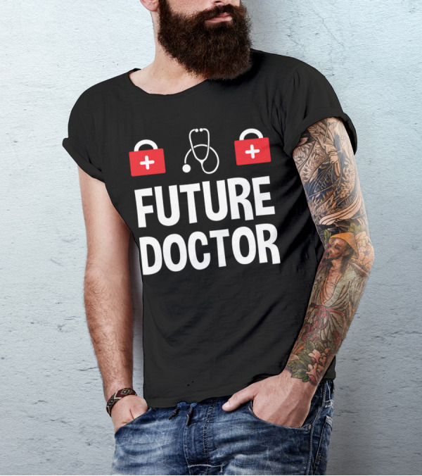 Future Doctor Kids Medical Doctor Stethoscope Red Cross T-Shirt