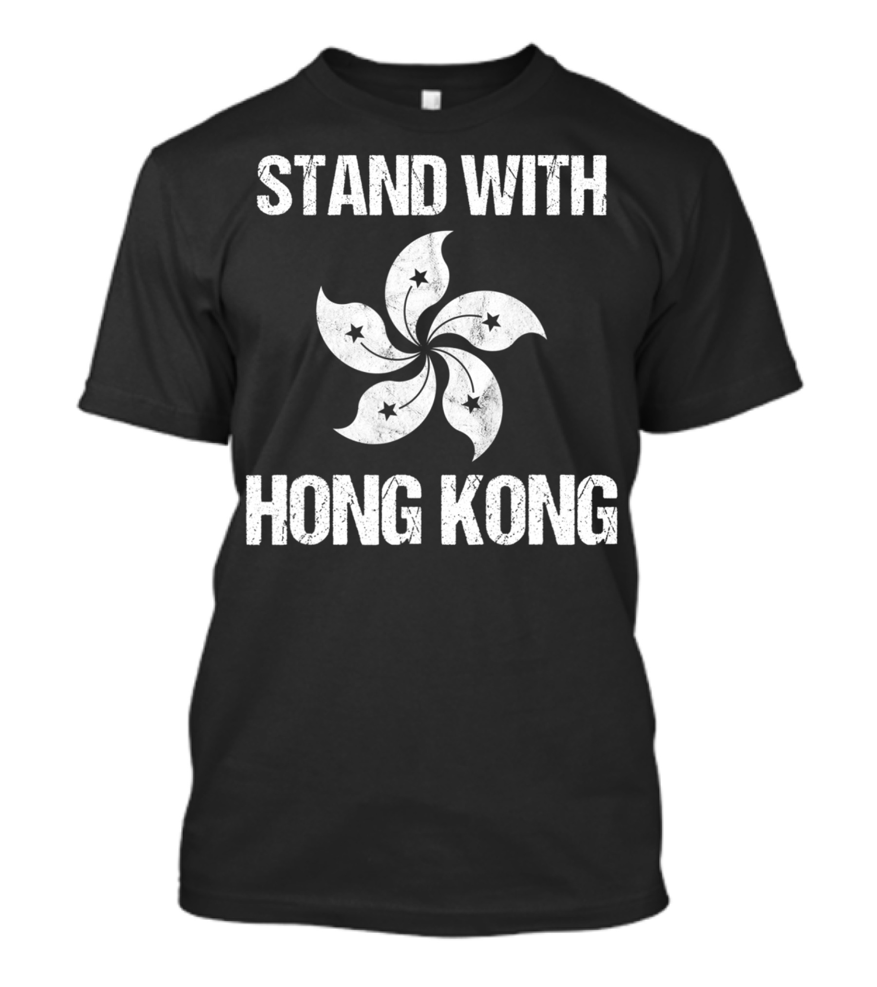 Stand With Hong Kong Flag Pro Democracy Now Orchid Flower T-Shirt