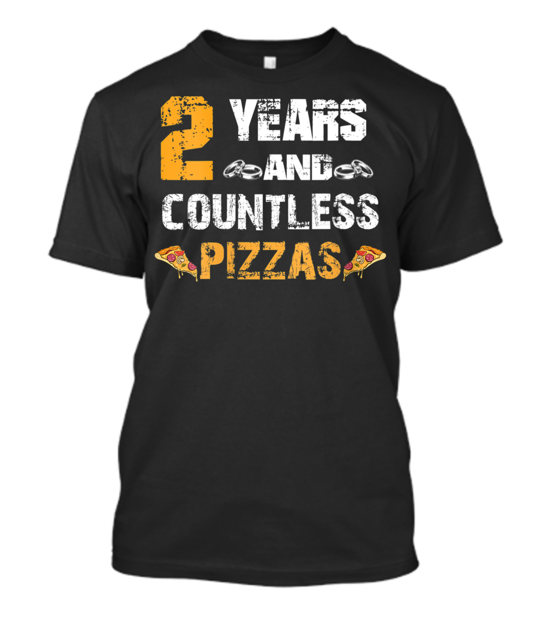 2 Years And Countless Pizzas Rings T-Shirt