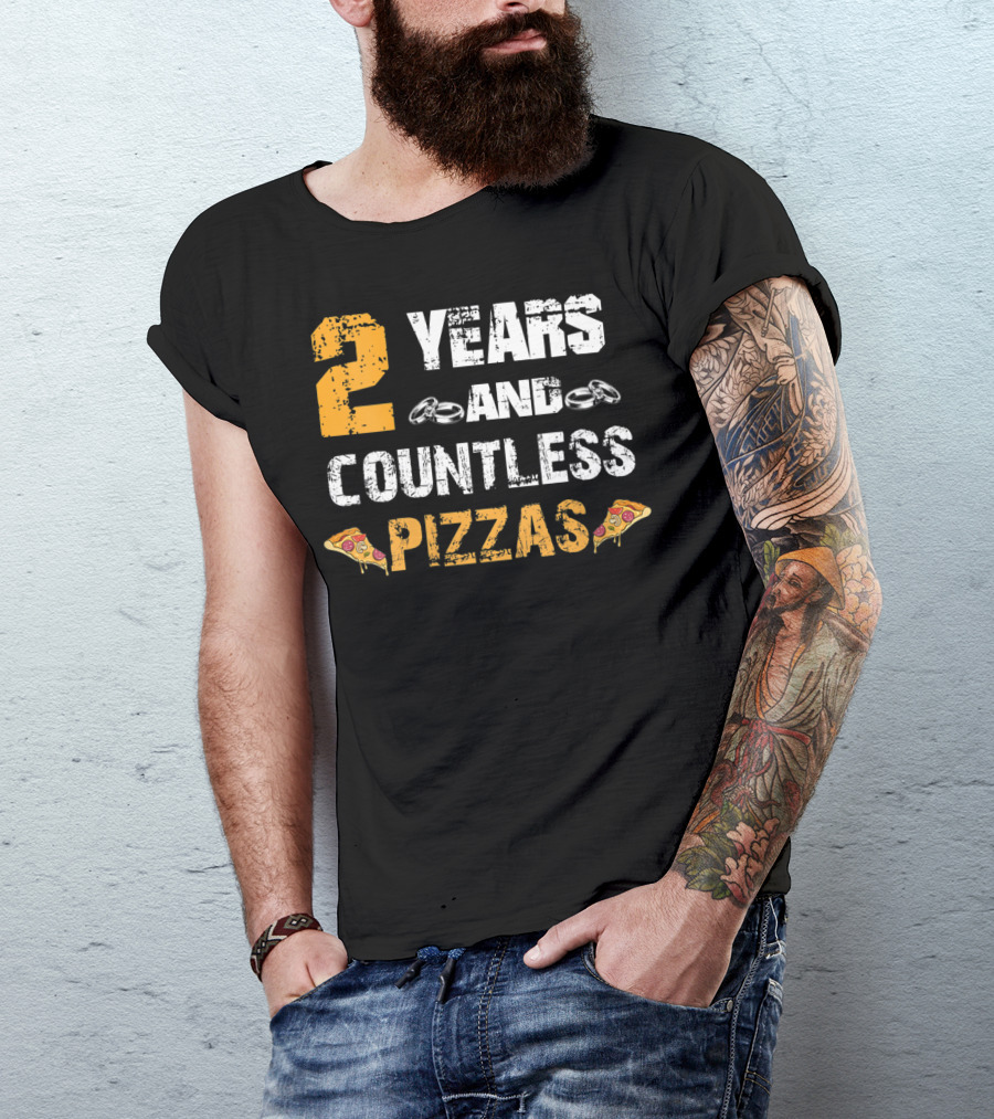 2 Years And Countless Pizzas Rings T-Shirt